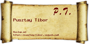Pusztay Tibor névjegykártya